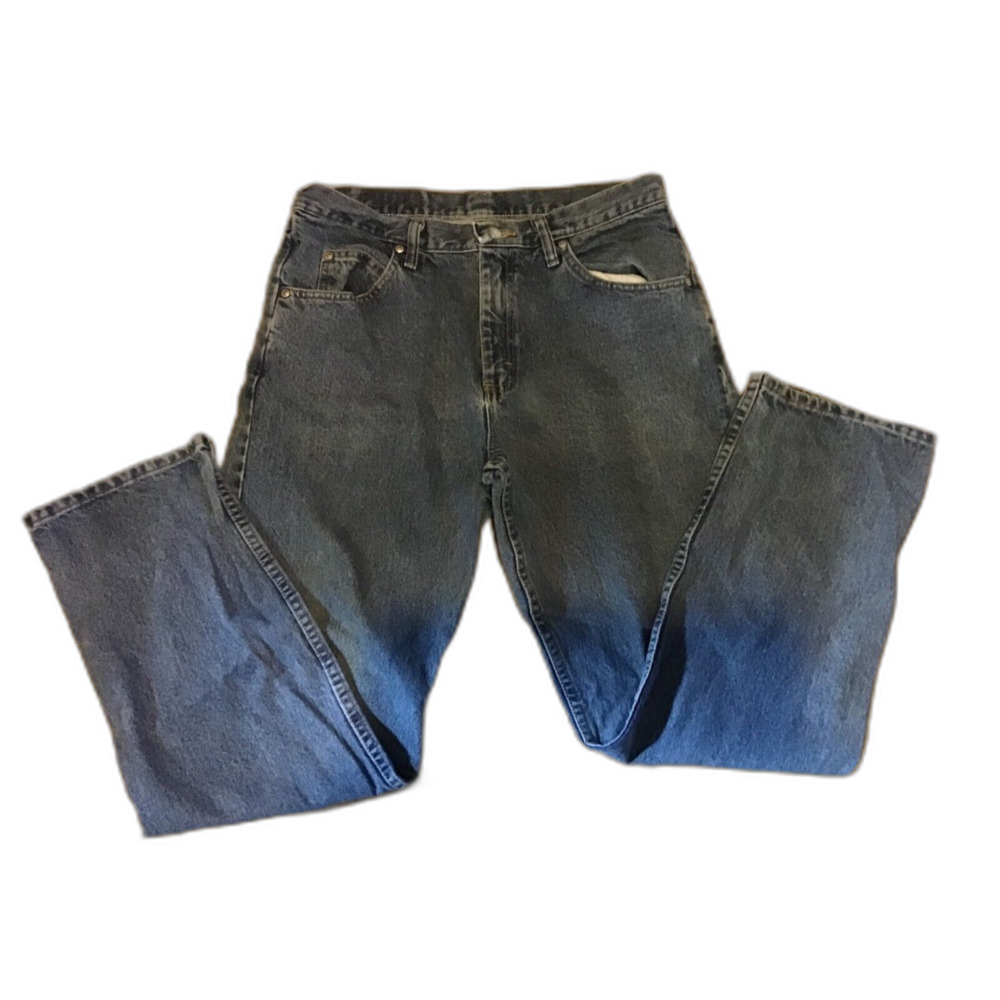 Wrangler Blue Jeans Relaxed Fit 32/32 Zipper Fly Casual Western Street wear 530A